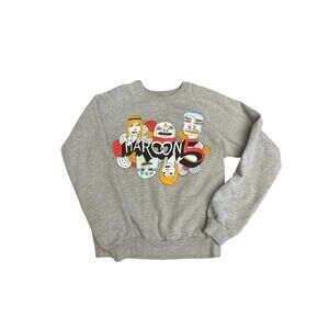 MAROON 5 Band Sweatshirt Adult Small Gray American Apparel California Fleece